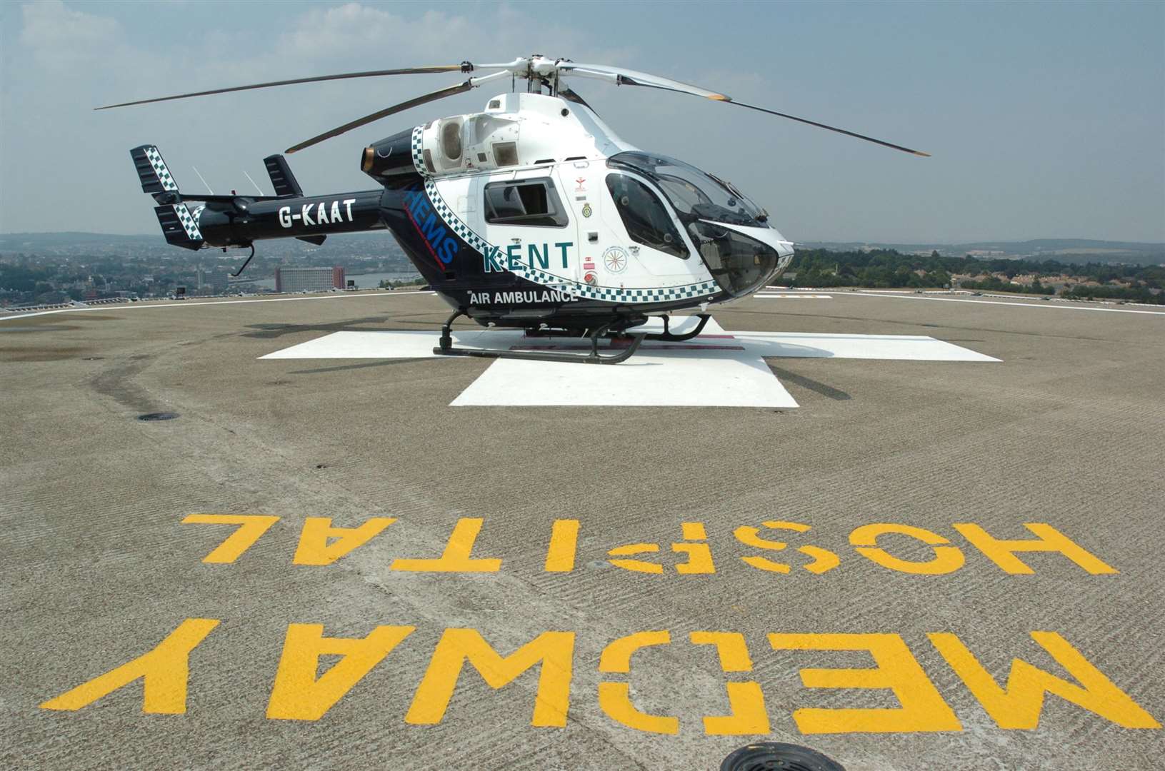 Helipad opening at Medway Maritime Hospital.