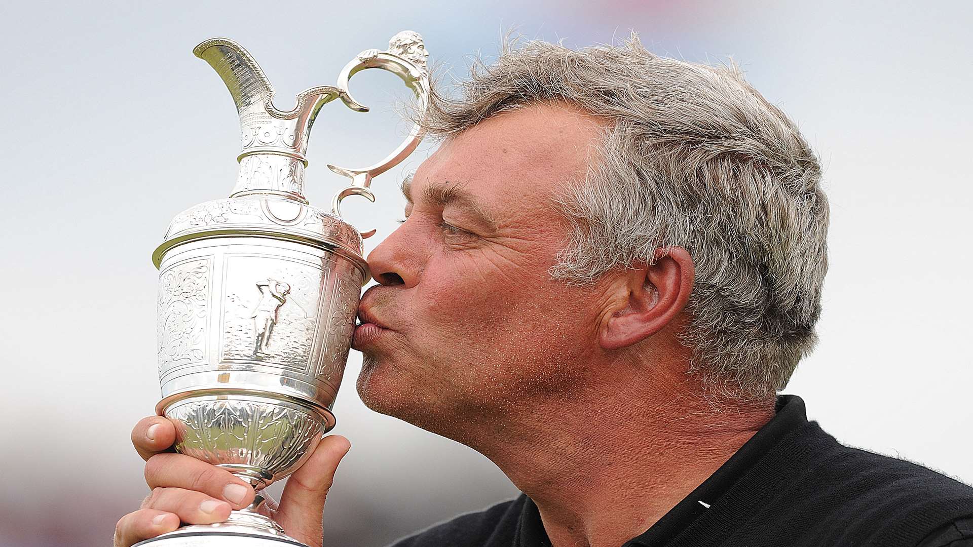 Darren Clarke celebrates his win at Sandwich in 2011 Picture: Barry Goodwin