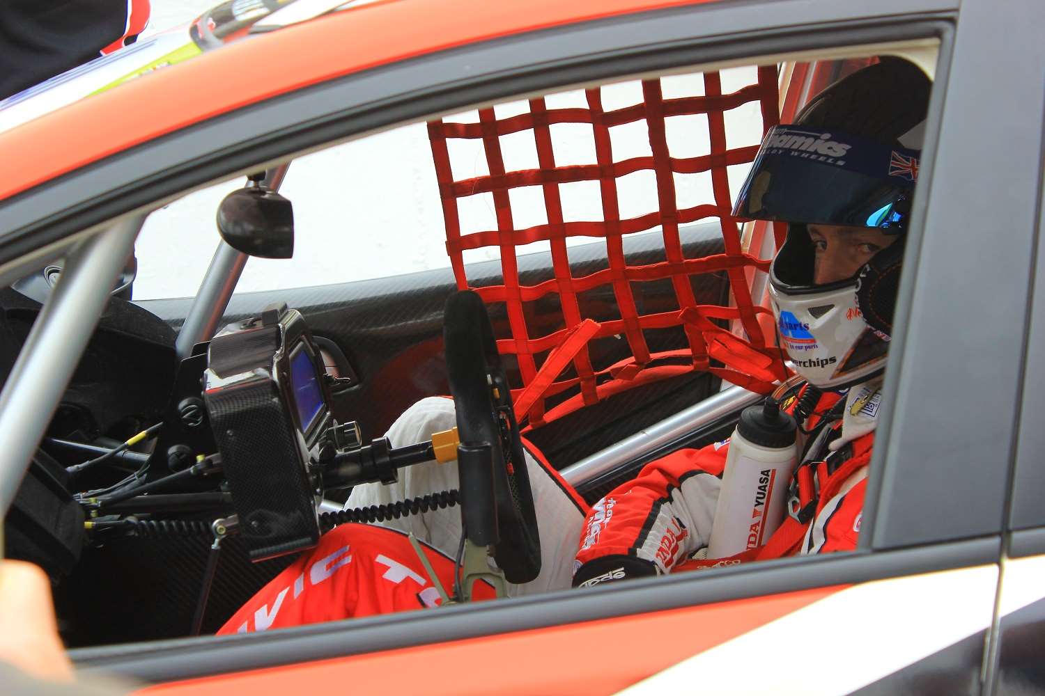 Three-time BTCC champion Matt Neal on the grid. Picture - Joe Wright