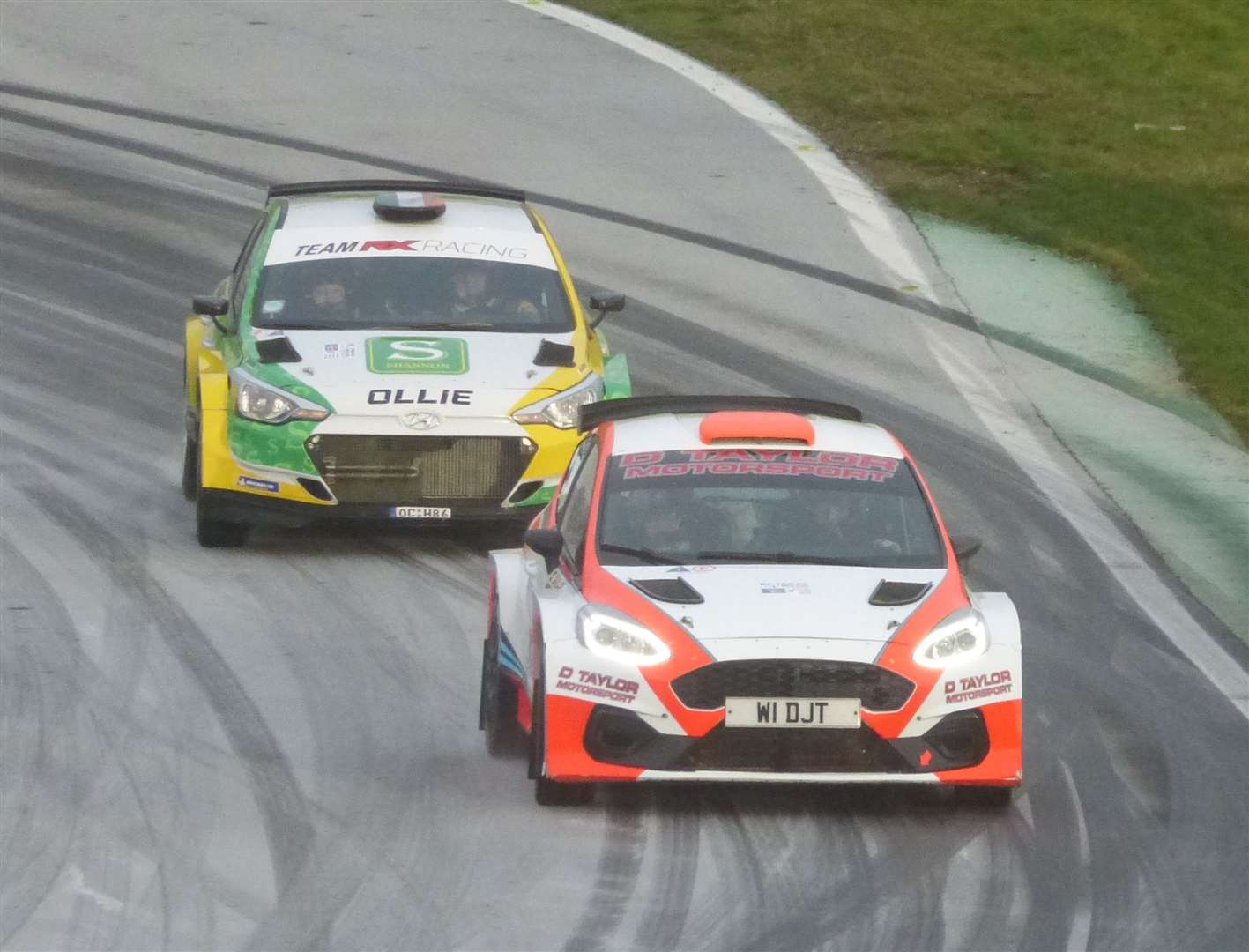 Graham Hill Bend proved tricky on a frosty first stage; here, Ollie O’Donovan and Ashleigh Morris chase Darrell Taylor and Steve McNulty. Picture: Vic Wright