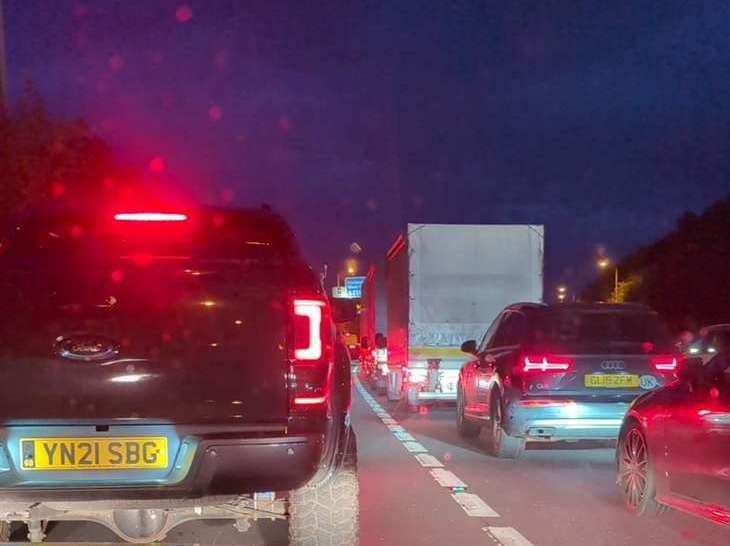 There were long delays on the M2 after the tragedy