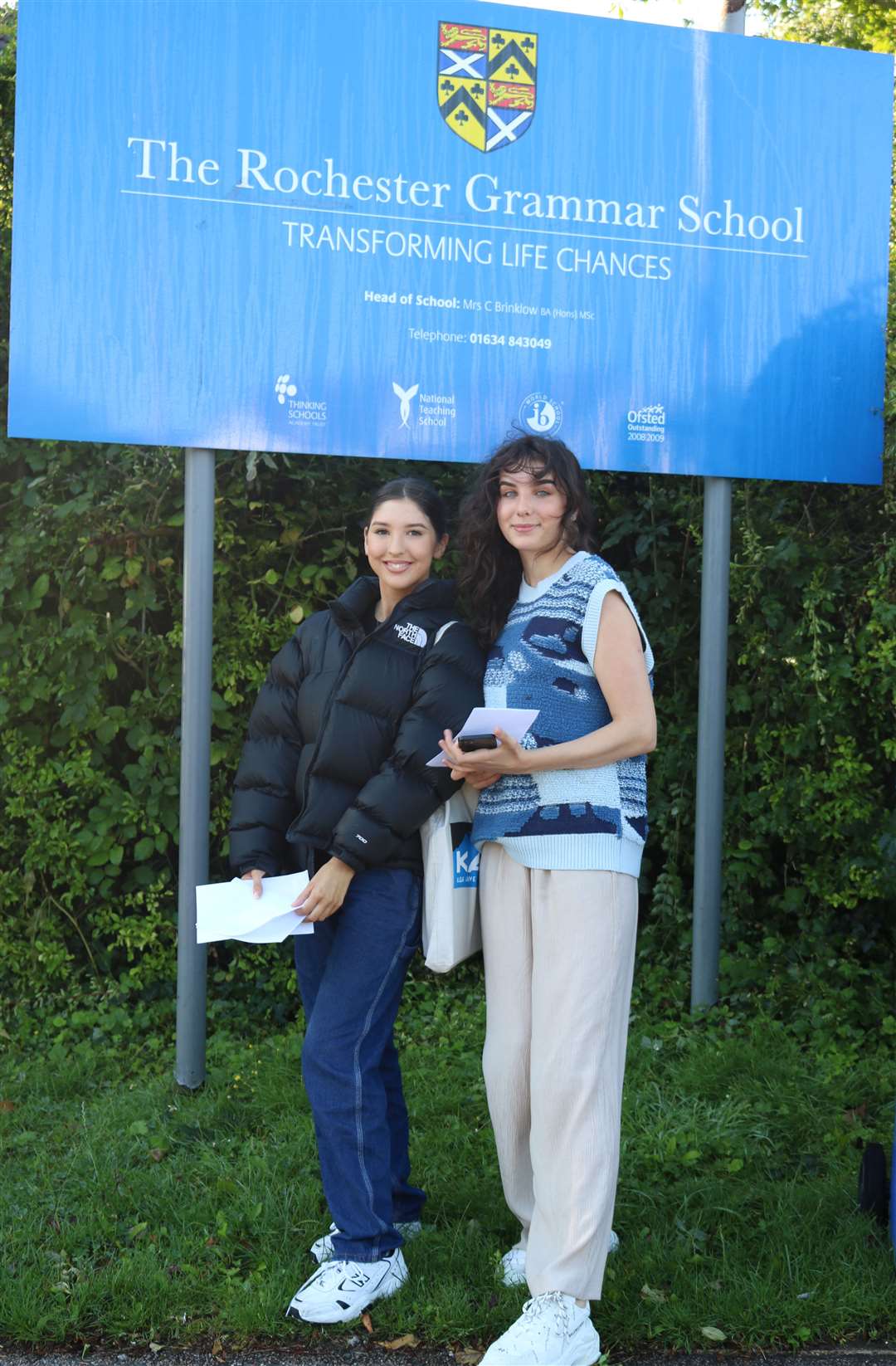 Rochester Grammar School's Isabel Coen and Eleanor Masters