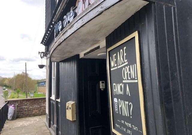 Dark and forbidding, the matt black entrance to The Gamecock in West Kingsdown reminded me of a few dodgy clubs I visited decades ago