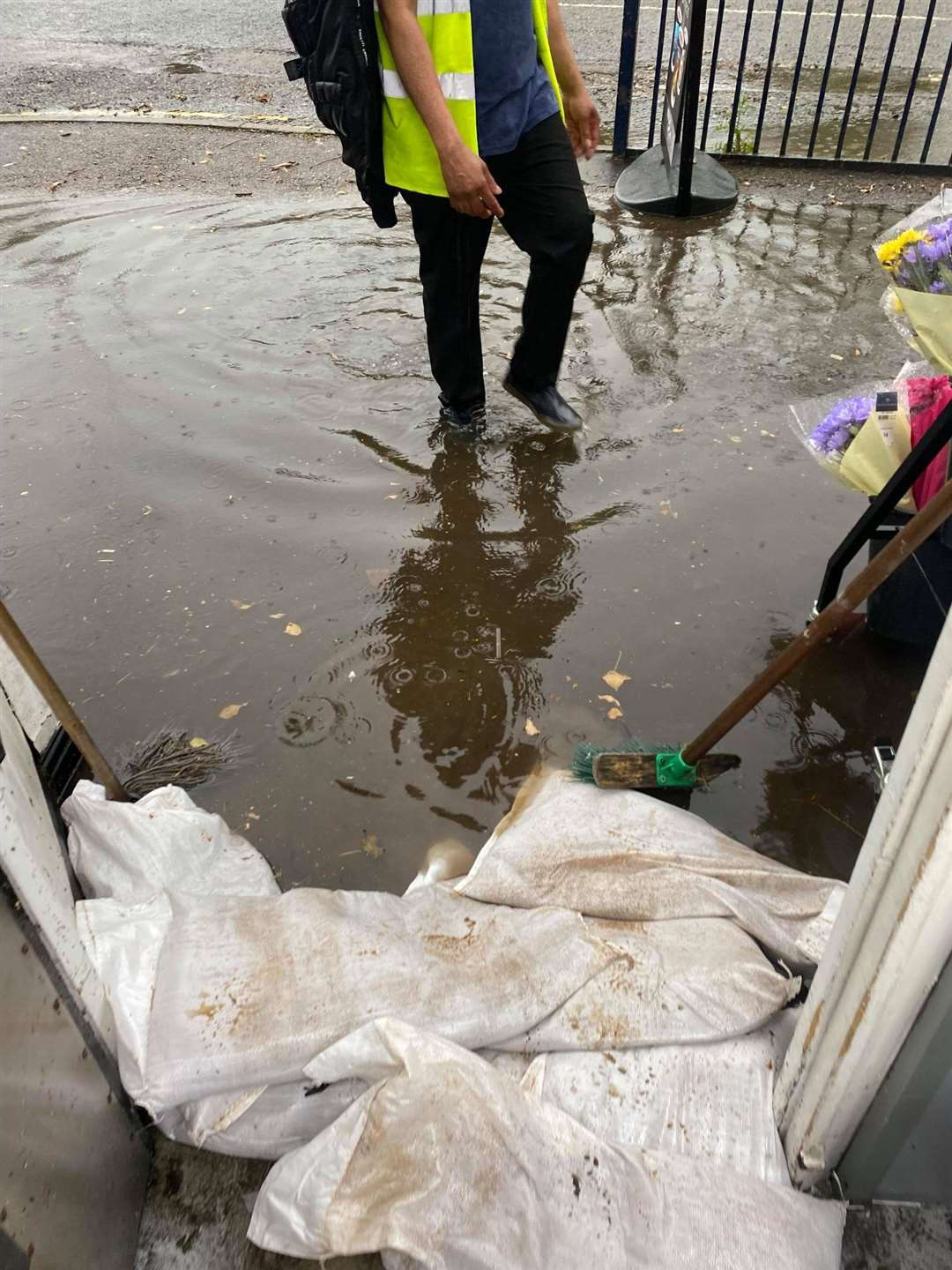 The scene outside Terry and Kent newsagents. Photo: Terry and Kent