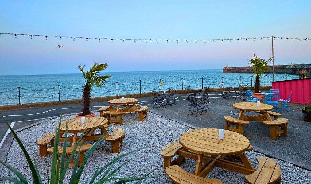 The site has space for up to 100 guests. Picture: Folkestone Harbour Arm