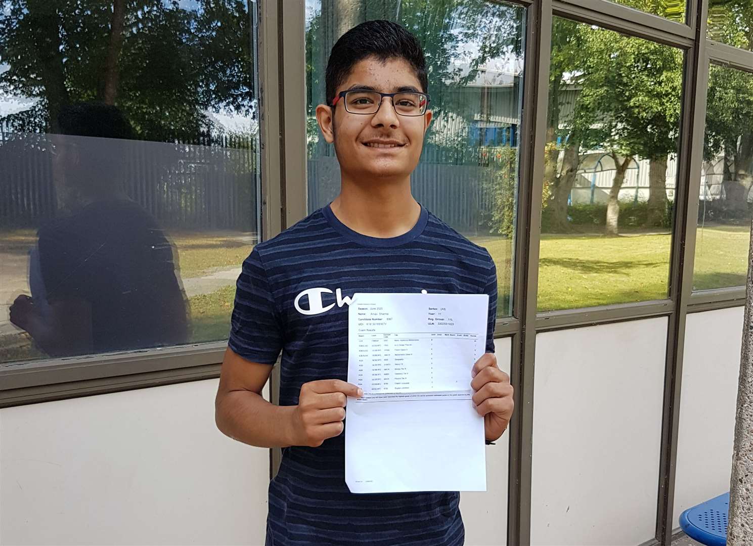 Arnav Sharma from Norton Knatchbull School had all his tests graded 7 or above, including seven 9s