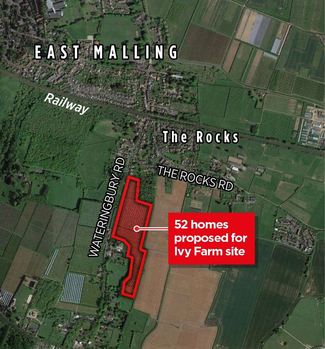 The proposed development site at Ivy Farm, East Malling