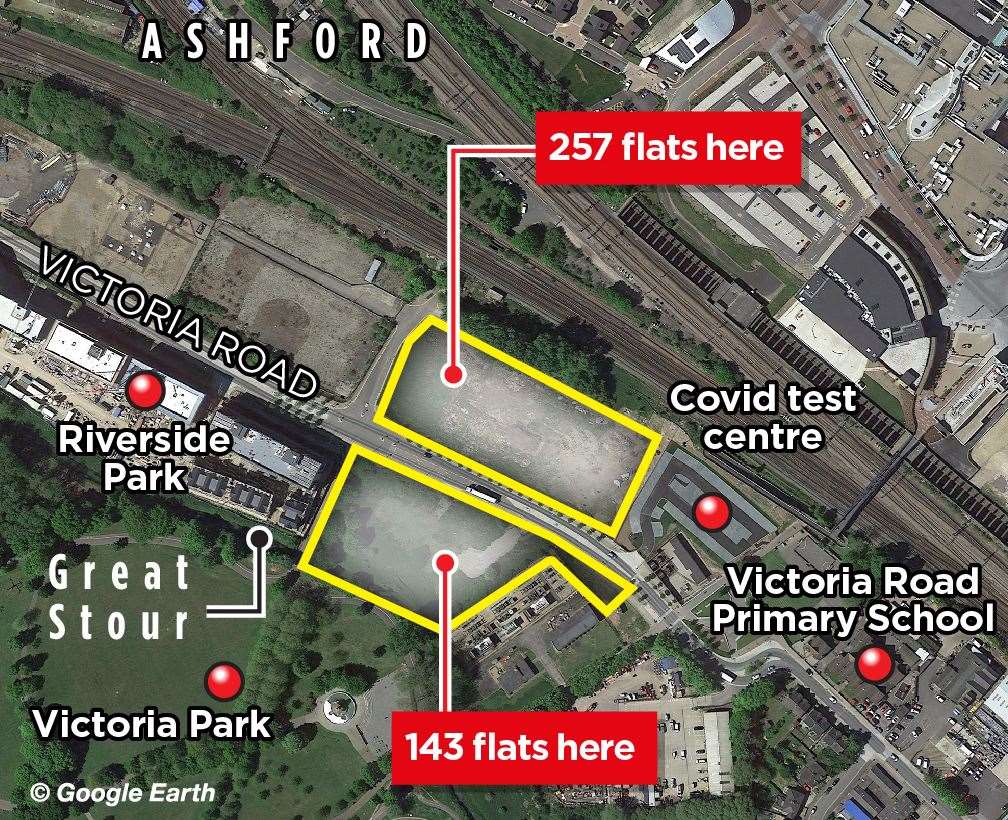 Where the new flats will go in Victoria Road