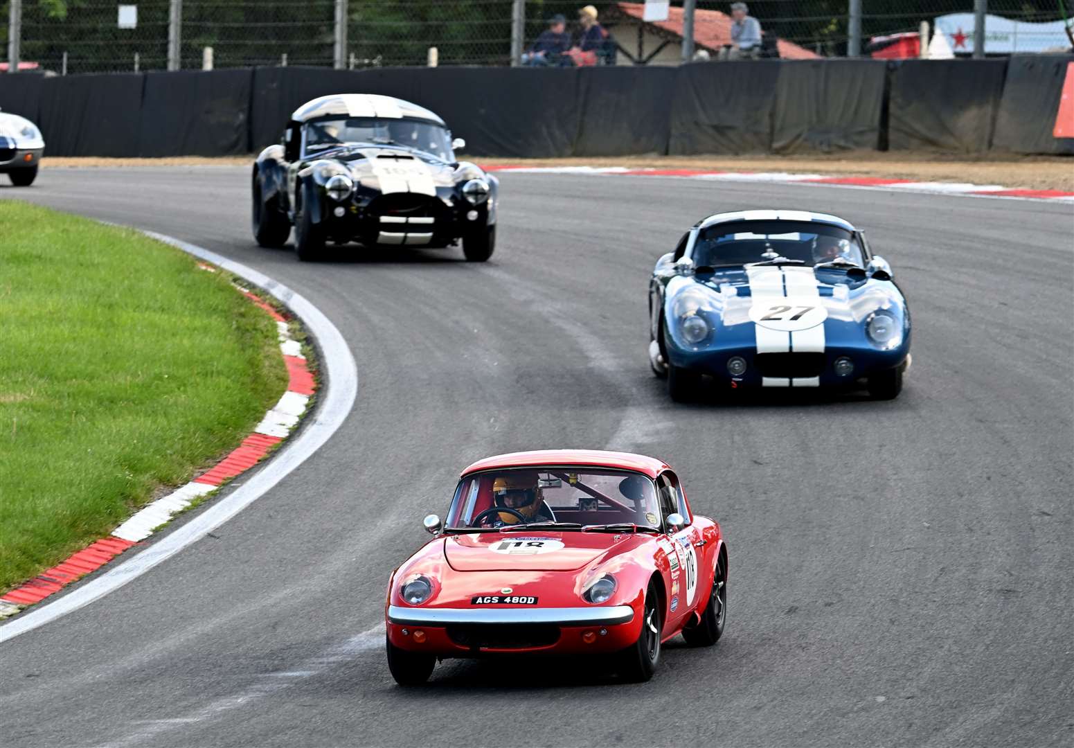 Rob Fenn, from Kings Hill, finished 10th in class in the Gentleman Drivers Race in his 1965 Lotus Elan 26R. Picture: Simon Hildrew