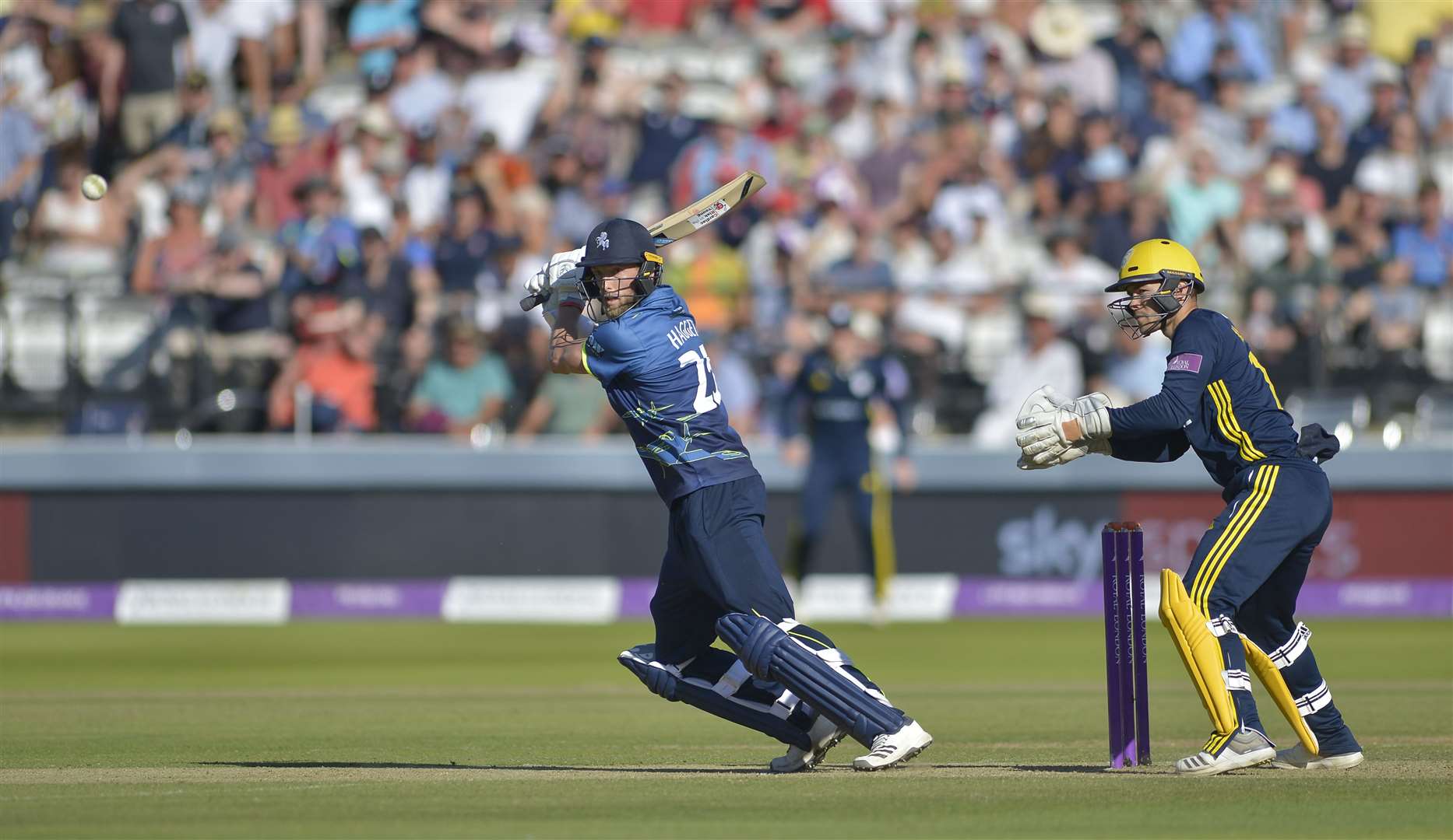 Calum Haggett batting for Kent in the Royal London One-Day Cup final in 2018. Picture Ady Kerry. (2803049)