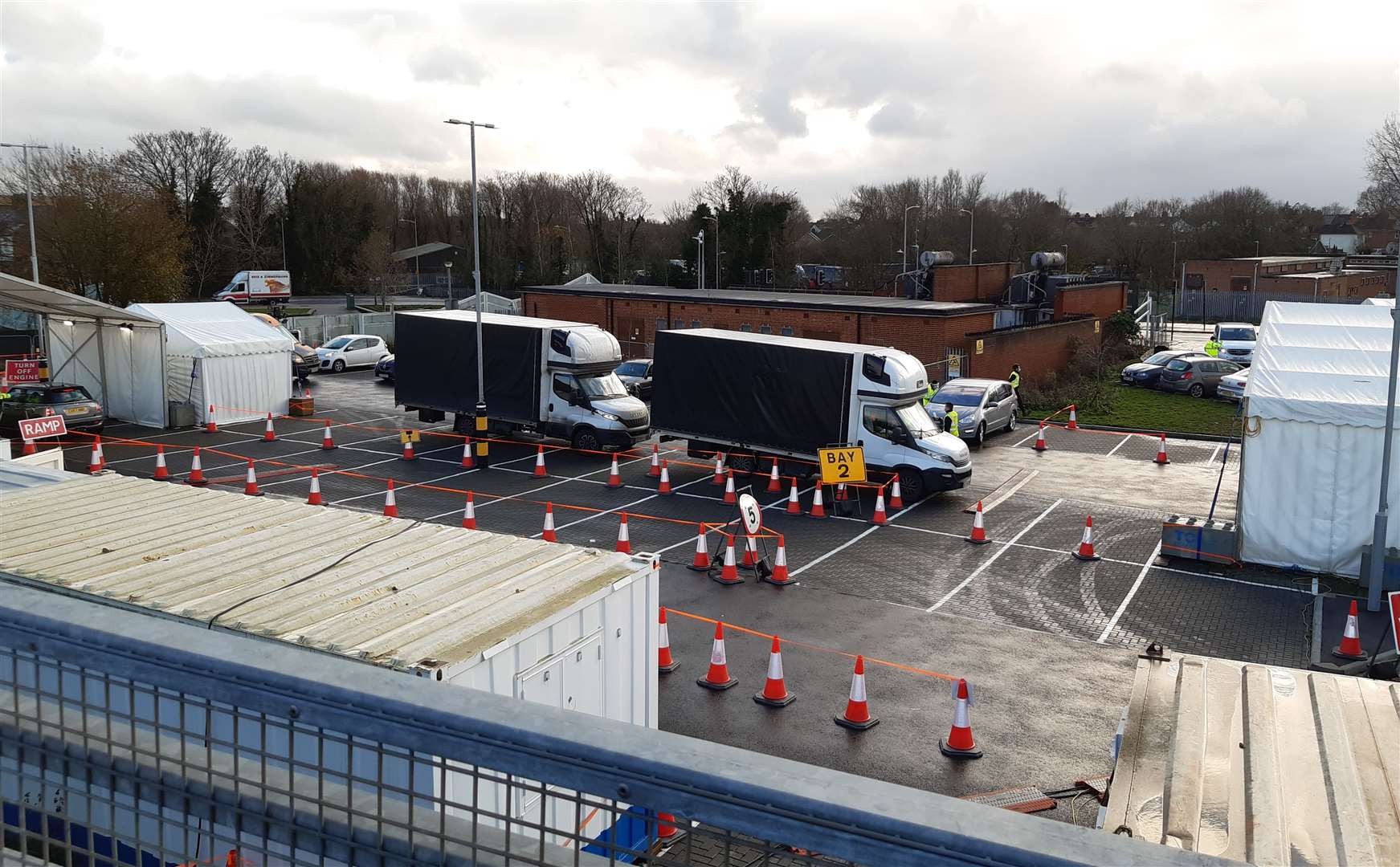 Many European vehicles have been passing through the centre today