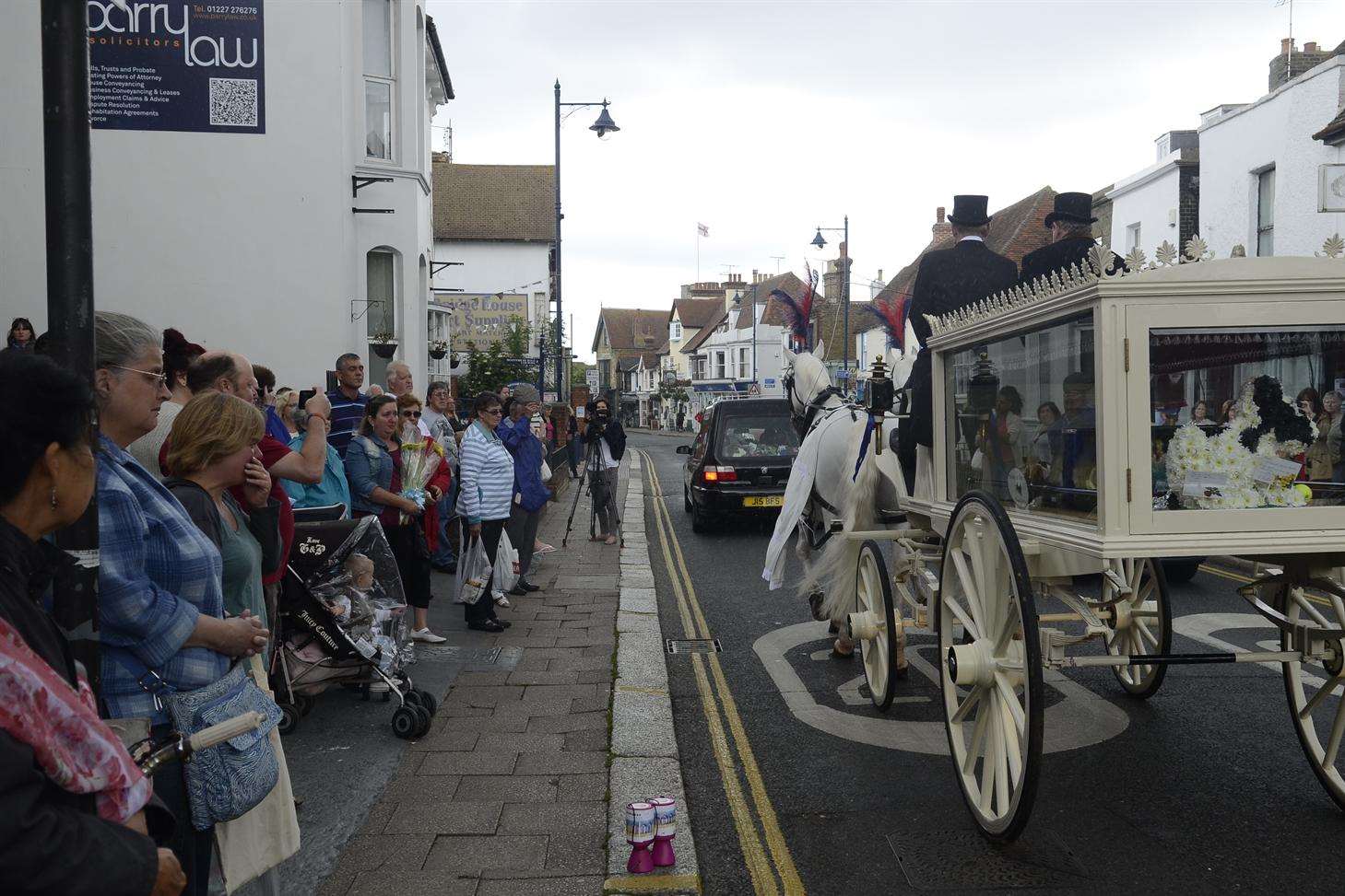 Hundreds lined the street during Reece's funeral