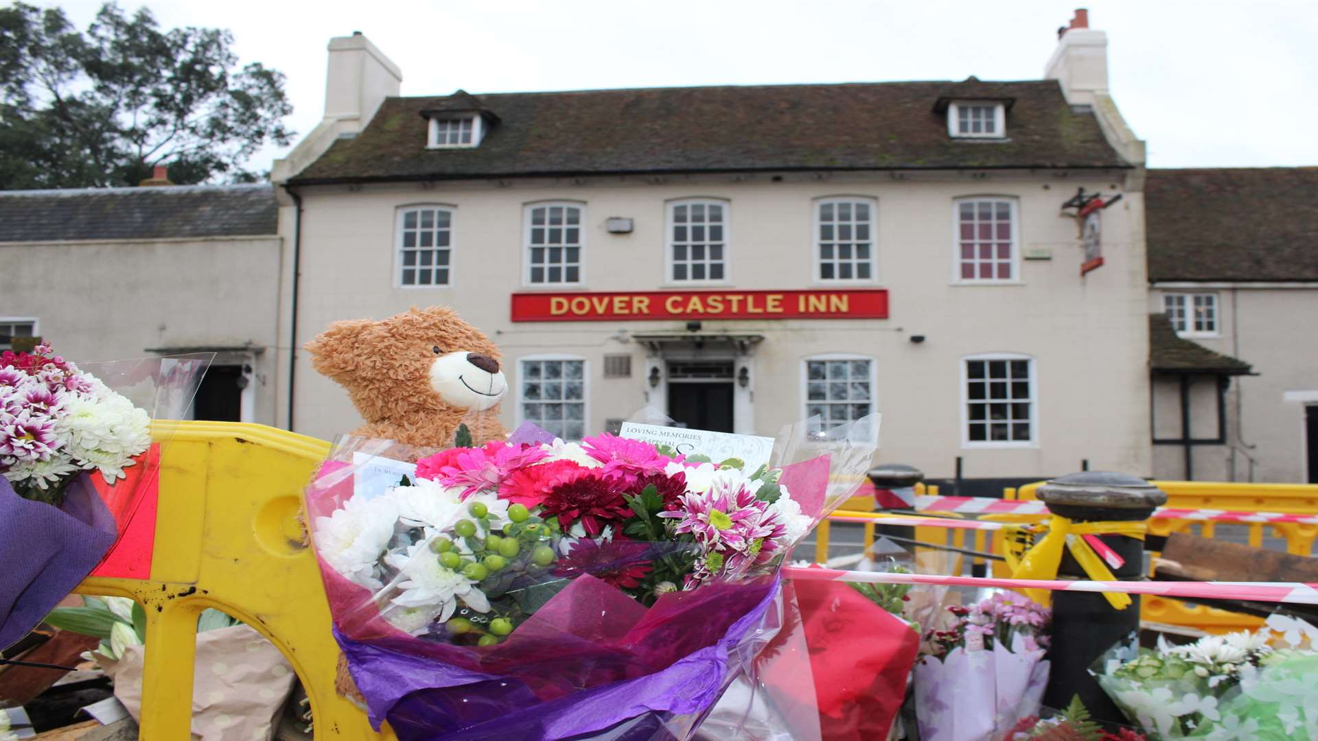 The scene of the Teynham crash