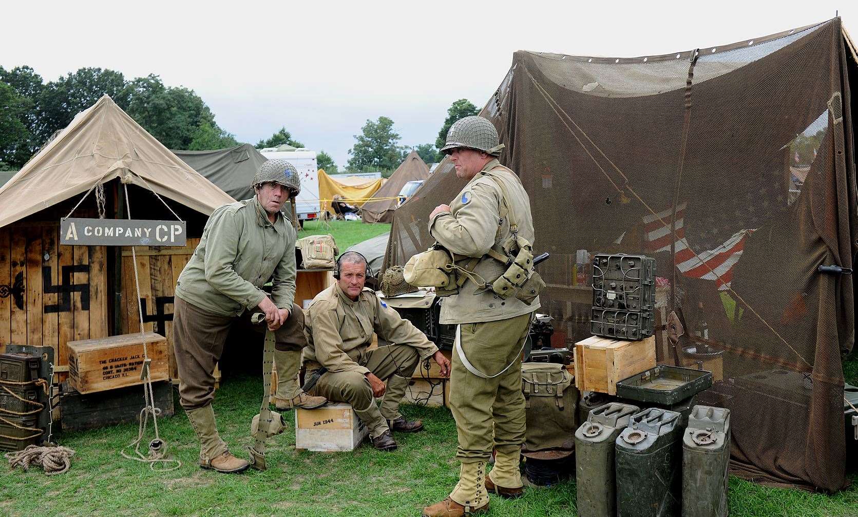 Visitors can see living history displays at Combined Ops