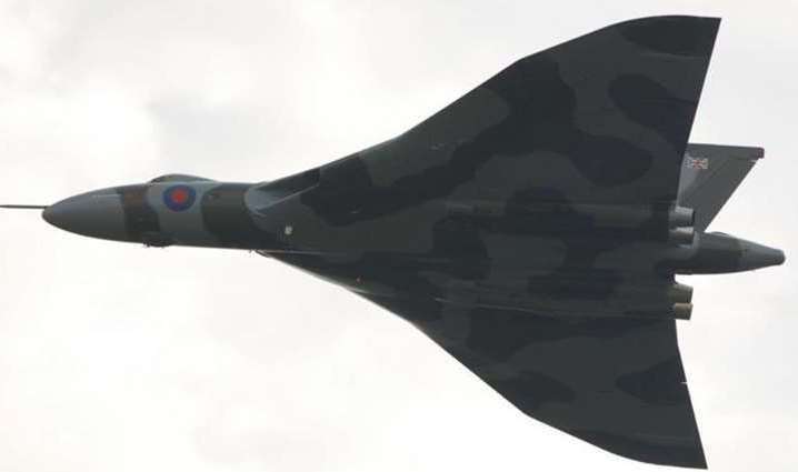 A Vulcan took to the skies at the aircraft show at Manston Airport