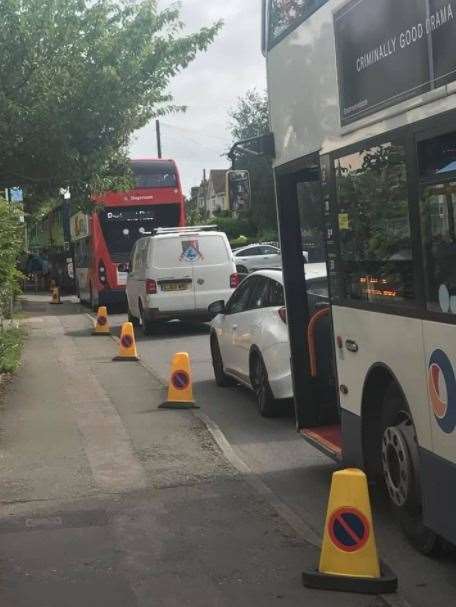 Gridlock in Sandwich during the second day of The Open golf championships. Picture Colin Wiles