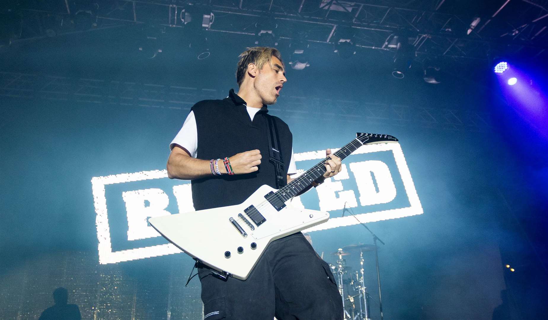 Busted are still in demand, the 6,000-person crowd screaming as they came on stage proved that. Picture: Jasmine Marceau