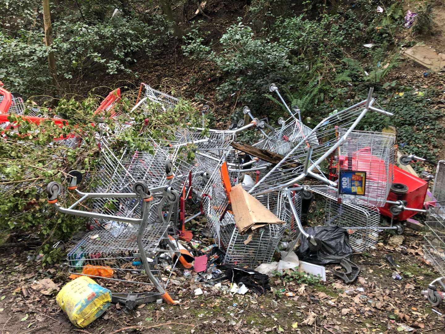 The disused railway line has become a hotspot for flytipping. Pictured in 2020. Picture: Kevin Shaw