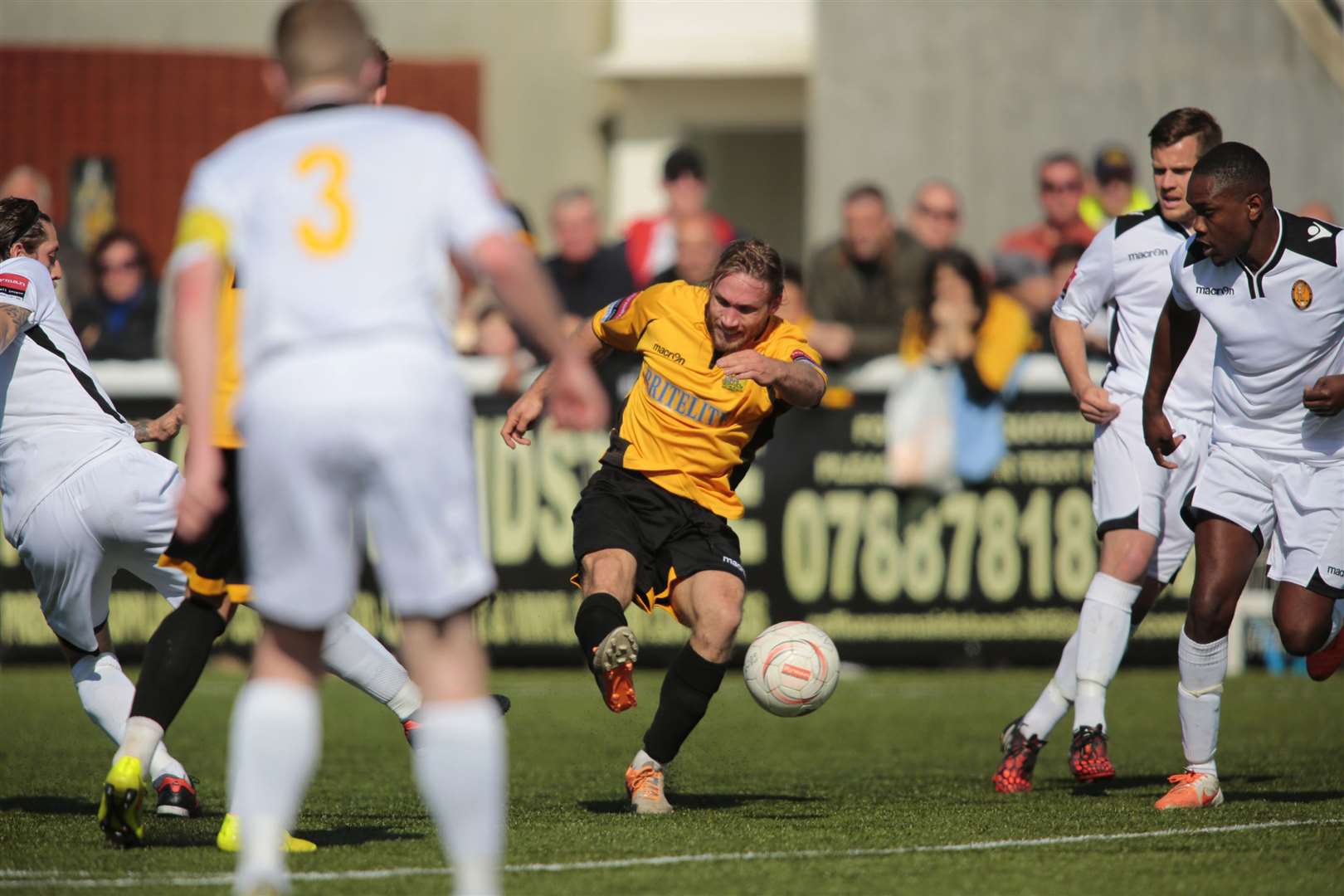 Matt Bodkin shoots at goal Picture: Martin Apps