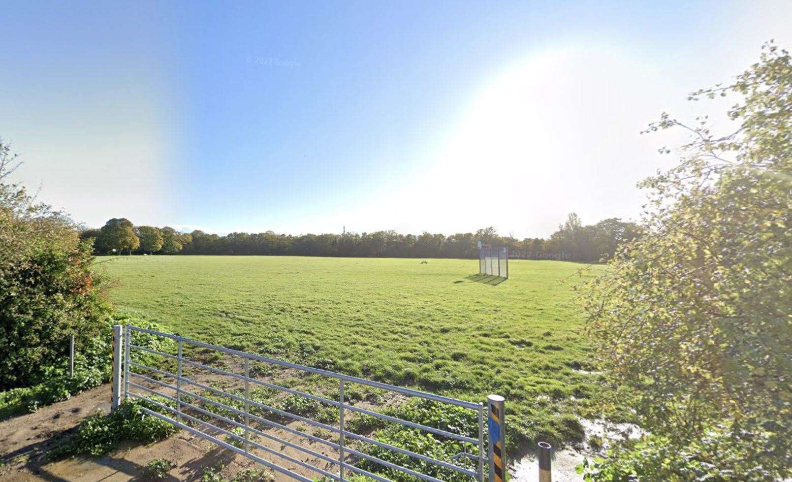 The air ambulance landed at Birchington Recreational Ground. Picture: Google