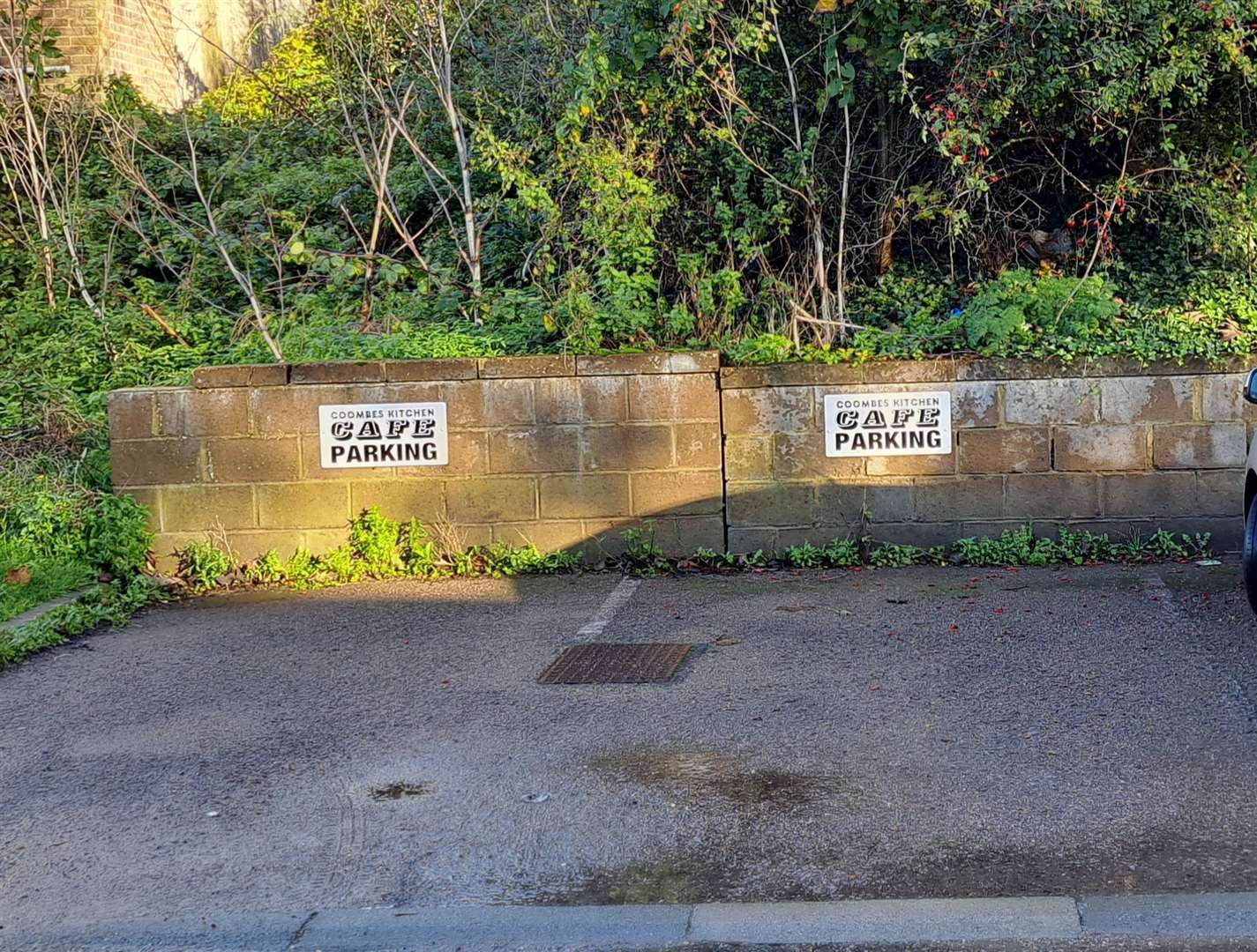 There are a couple of customer parking spaces available outside Coombes Kitchen Cafe in Dover