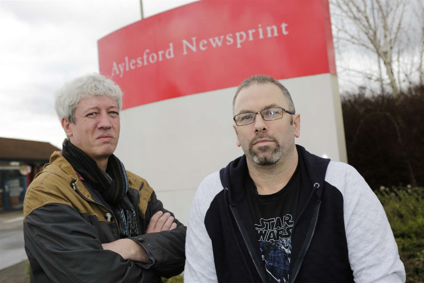 Dean Cowan and Christopher Shade who lost their jobs at the factory