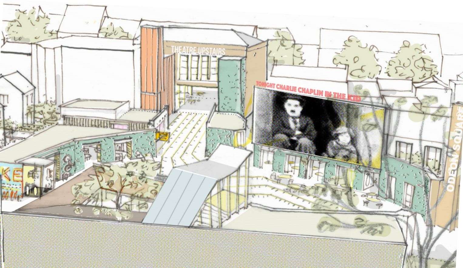 An artist's impression of the site, showing the rear of the former Mecca Bingo (7184981)