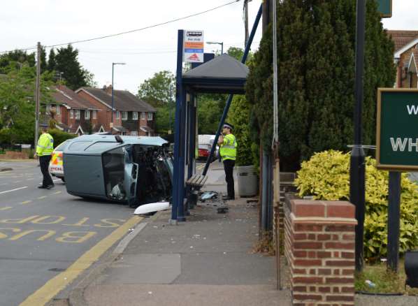 The driver escaped unhurt. Picture: Artjoms Buka