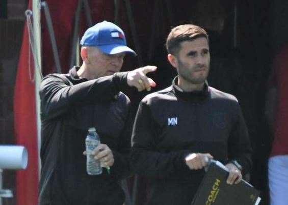 Sheppey United manager Ernie Batten and assistant Marcel Nimani have identified some exciting talent for this season. Picture: Marc Richards