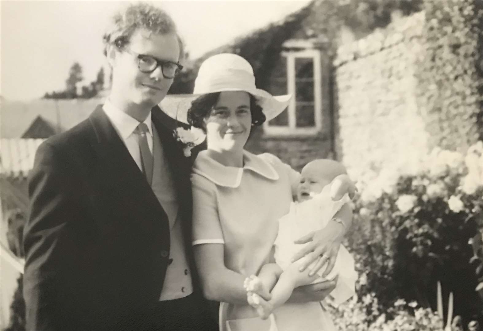 Author Anna Wilson, pictured as a baby in 1970 with mother Gillian and father Martin