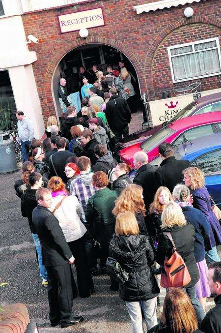 Queue for jobs at Dobbies Garden World