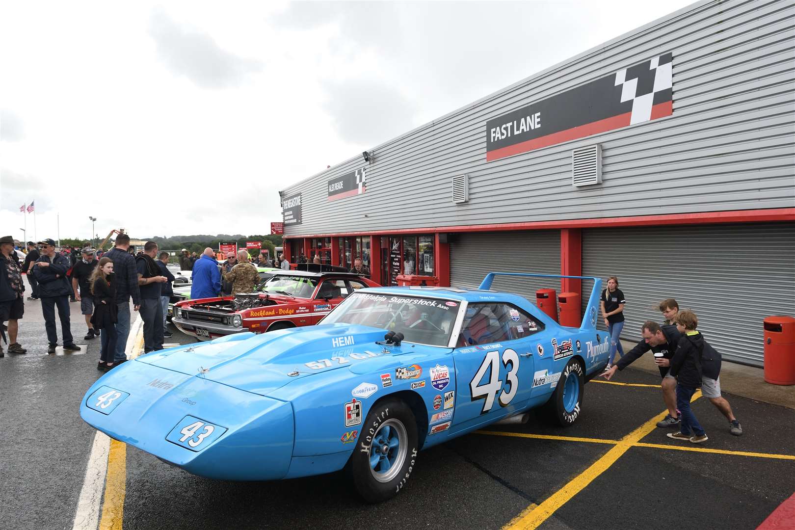 Historic USA NASCARs on display Picture: Simon Hildrew