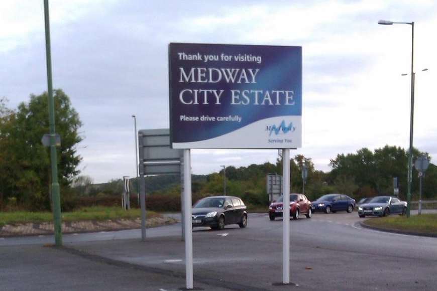 Thank you for visiting sign on the Medway City Estate