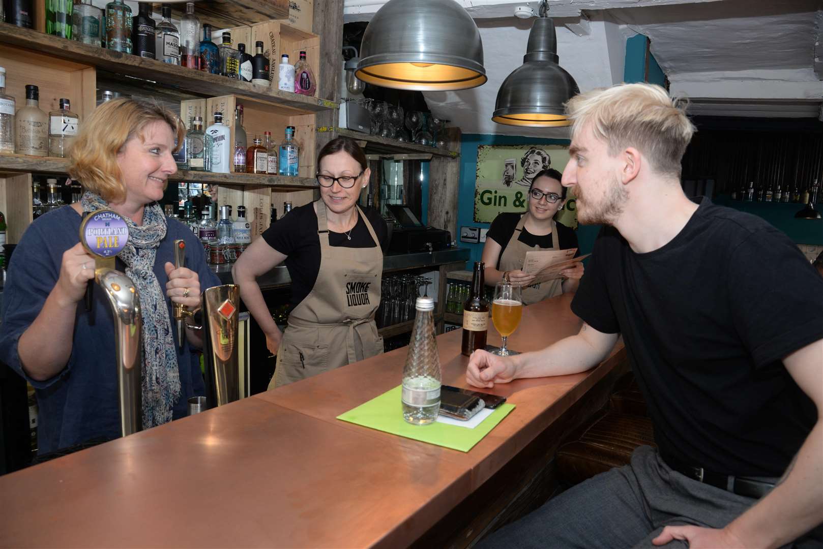 The bar at Smoke and Liquor in Rochester High Street. Picture: Chris Davey (2214654)