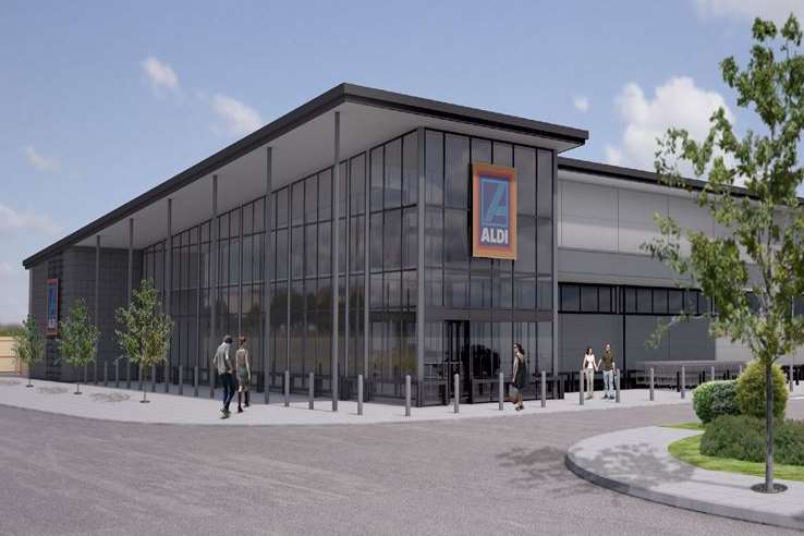 The new Aldi store