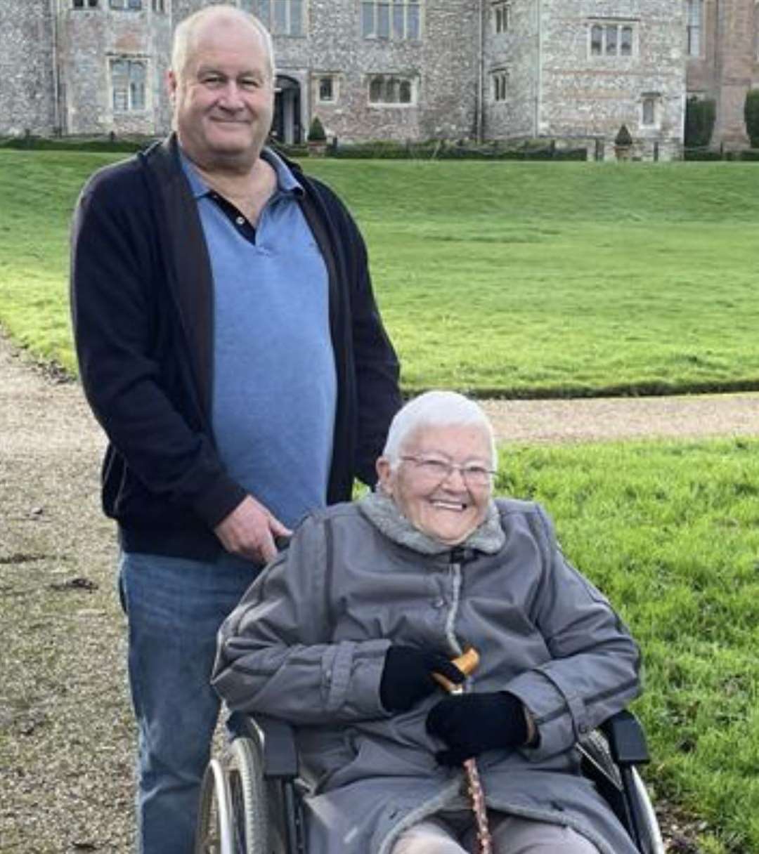 John Haffenden with his mother Grace. Picture: John Haffenden