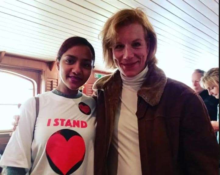 Rishan Tsegay Belete and Juliet Stevenson. Picture: Kent Refugee Action Network (56193099)