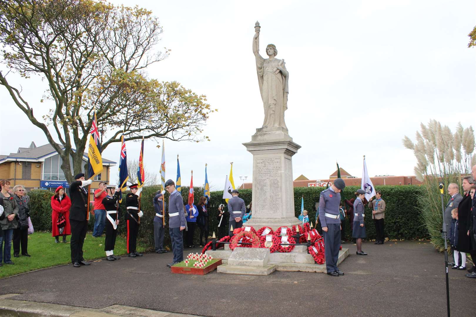 Remembrance Sunday service at Sheerness cenotaph. File photo