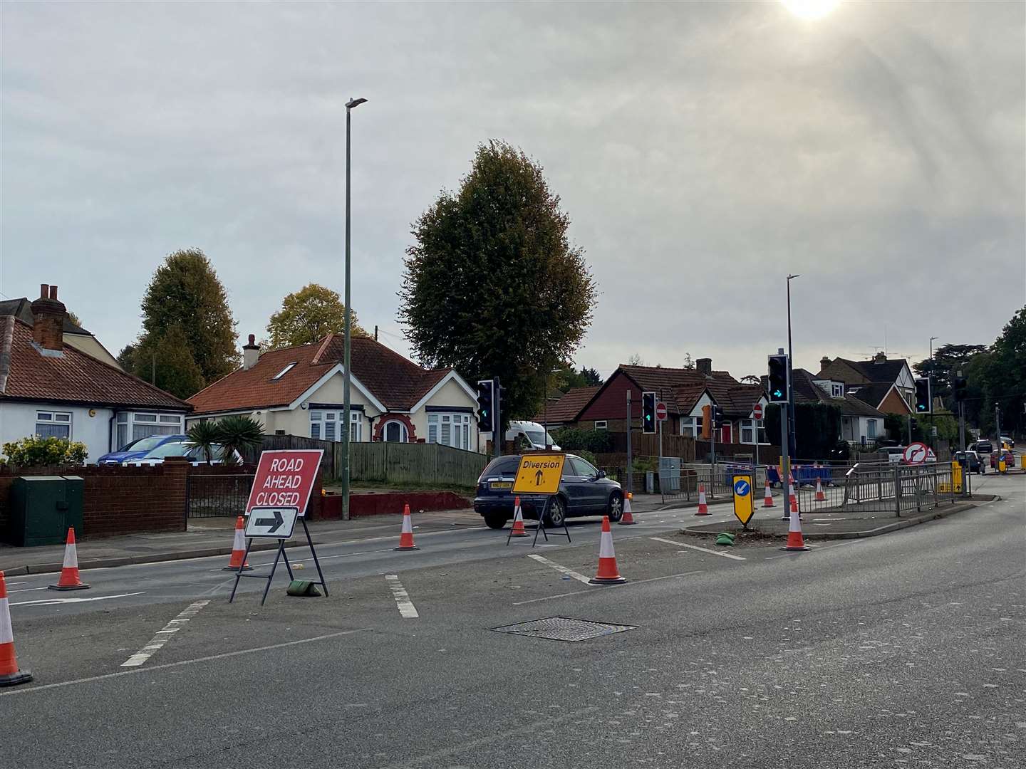 Loose Road in Maidstone is currently closed southbound