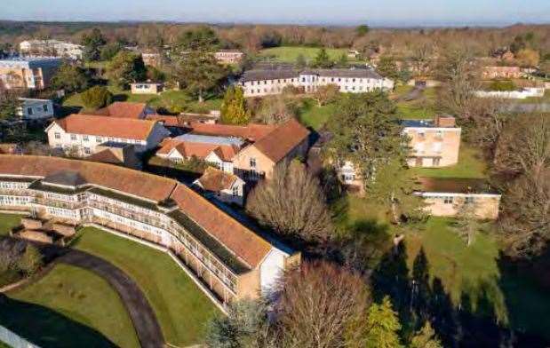 An aerial view of part of Benenden Hospital that is no longer used. Picture: Esquire Developments and Clague Architects