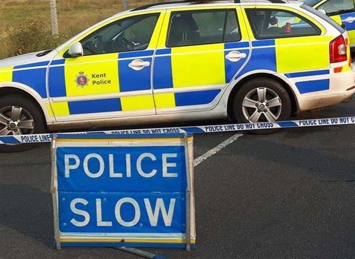 Police closed the road. Stock picture