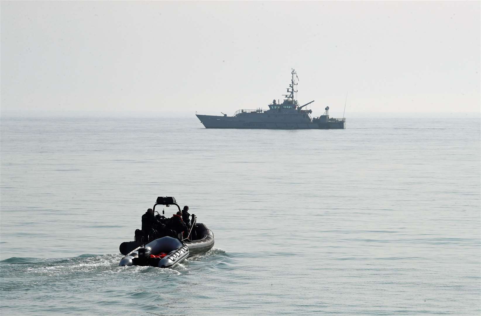 People were brought to shore by Border Force teams. Picture: PA