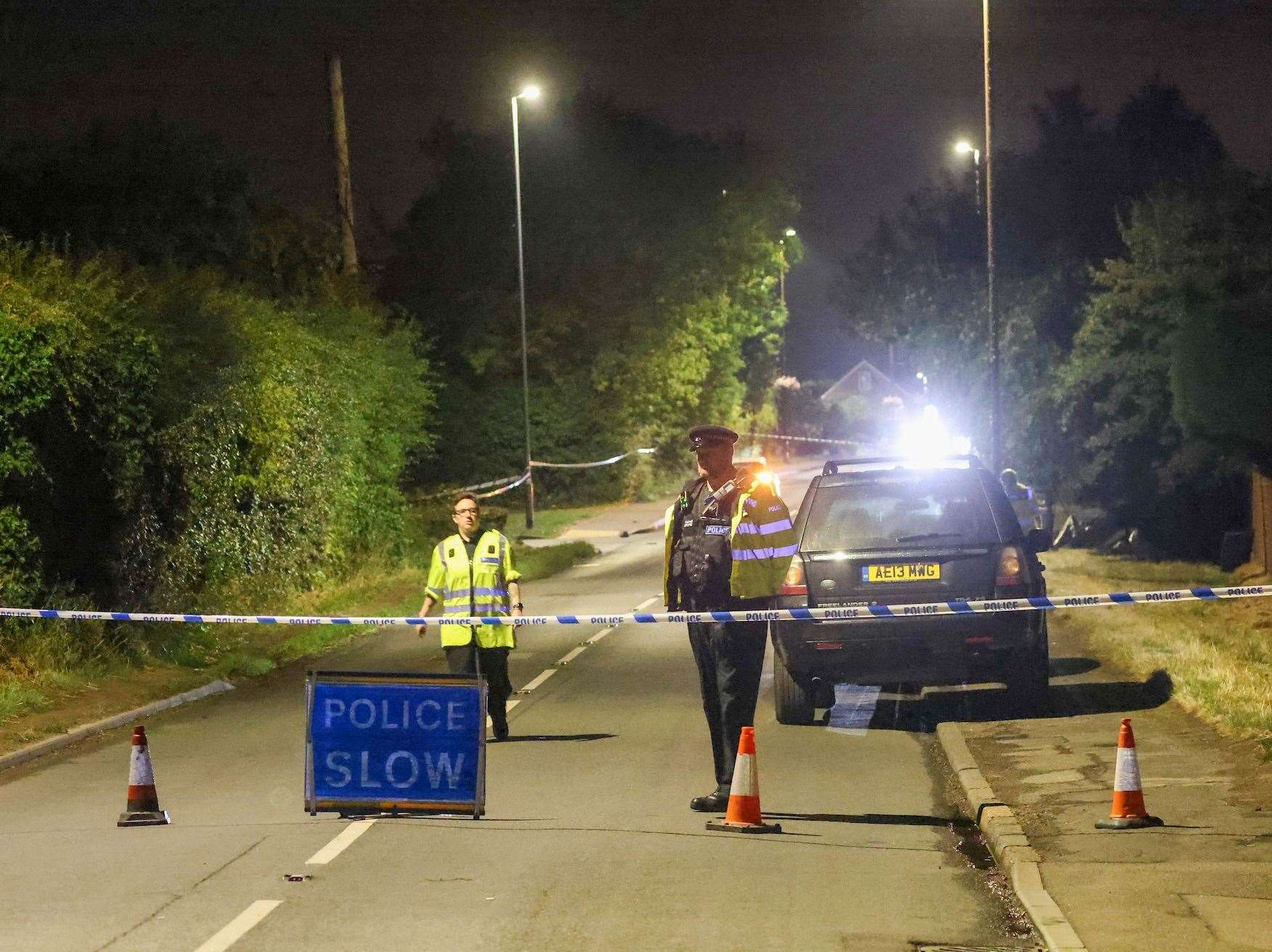 The incident in Coxheath, near Maidstone, happened at about 10pm last night