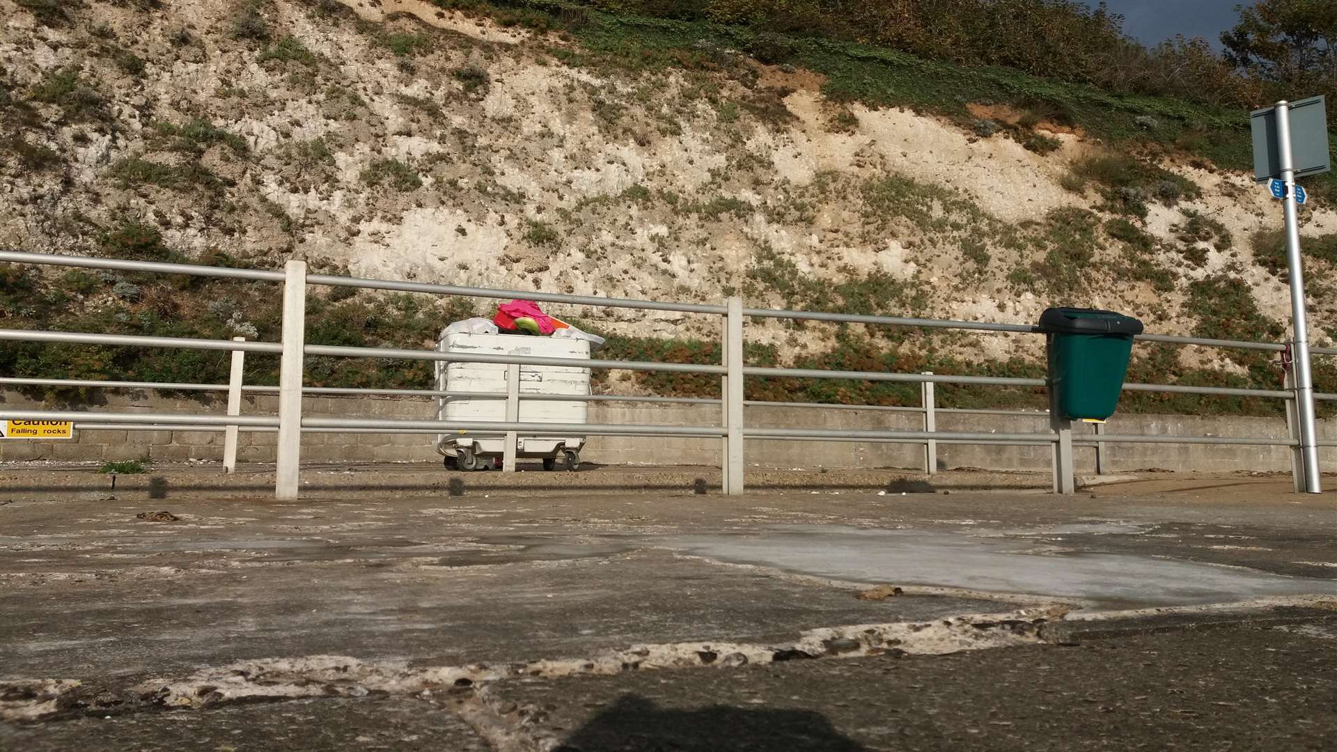 The council is asking people to find another bin or take their waste home. Pic: Geoff Hickie