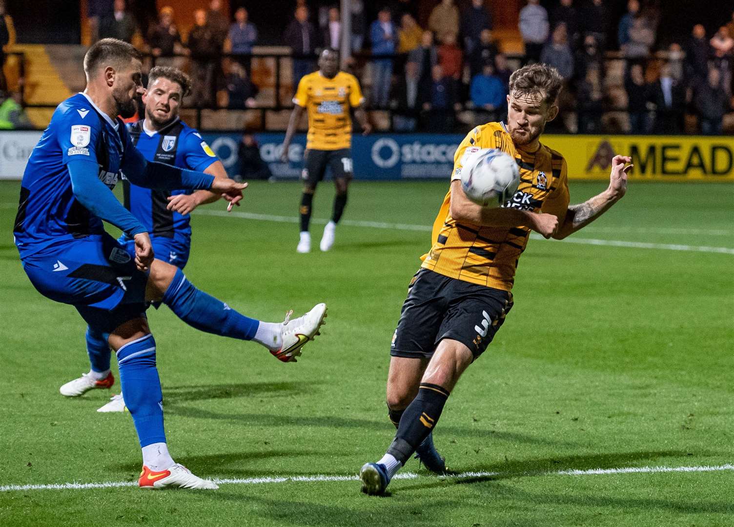 Max Ehmer clears from Jack Iredale Picture: Keith Heppell