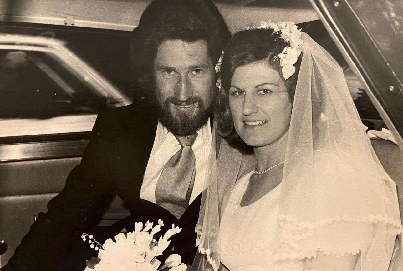 Patricia and William O'Connor on their wedding day on July 20, 1974. Picture: Trish Saunders