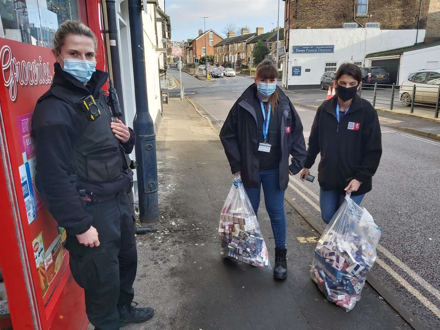 Illegal tobacco and cigarettes were seized from a shop in Maidstone. Picture: Kent Police