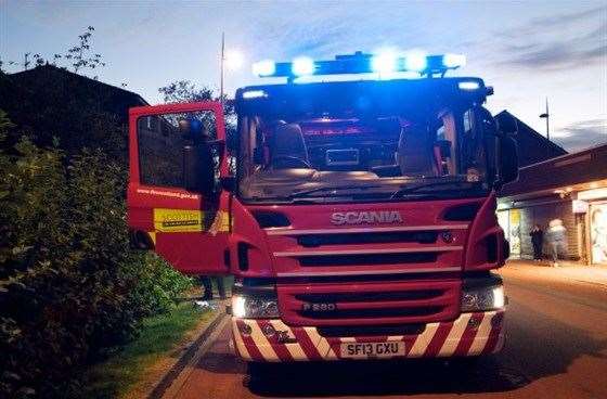 Fire engines were called to a flat fire