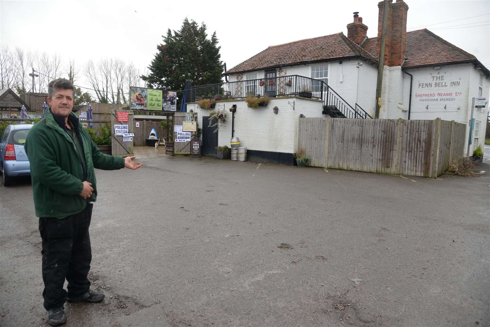 Landlord Andy Cowell at the Fenn Bell Inn