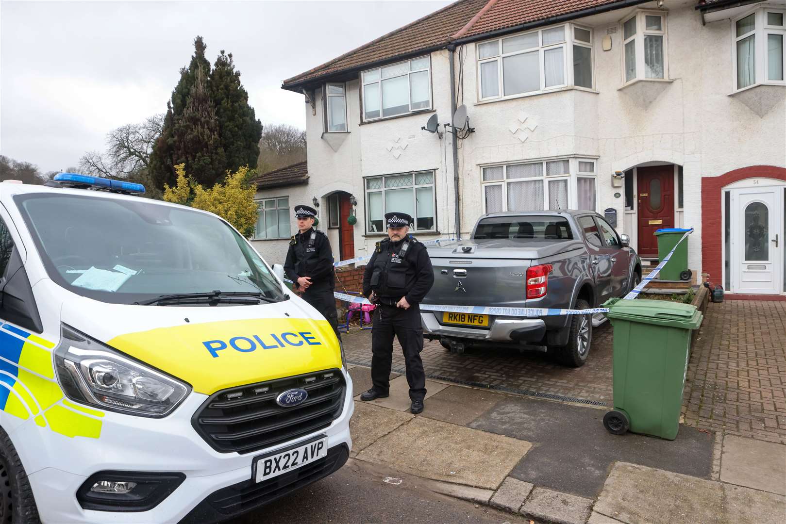 A woman and two boys have been found dead inside a house in Belvedere. Picture: UKNIP